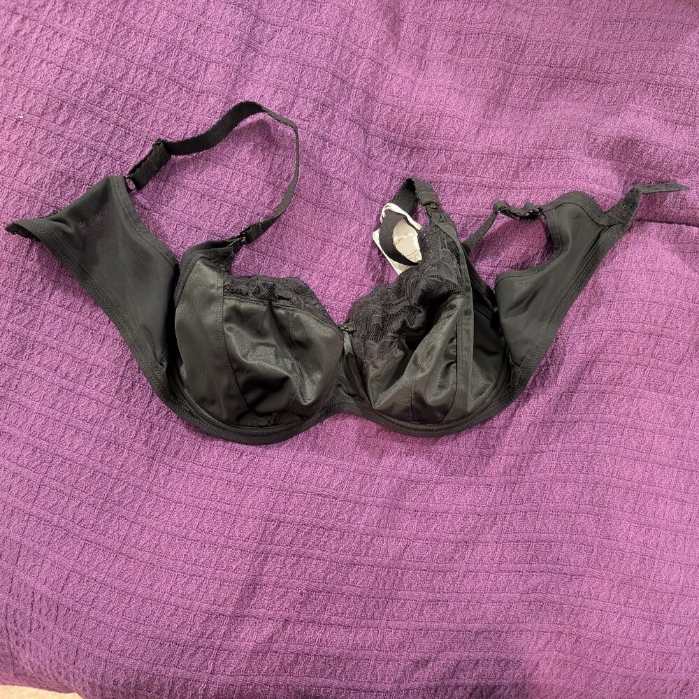 NWT Elomi Molly Side Support Nursing Bra in Black